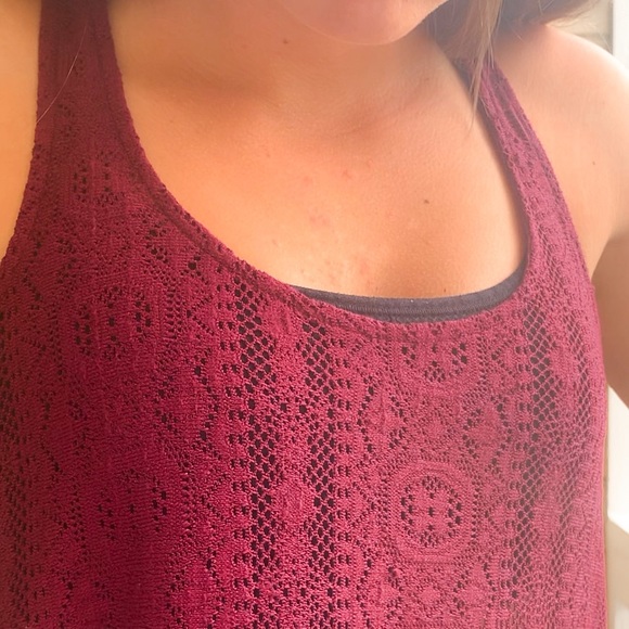 American Eagle - Tank Top - Maroon/Red - Picture 2 of 5